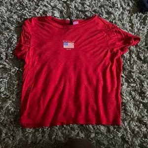 H&M red Brooklyn baby tee